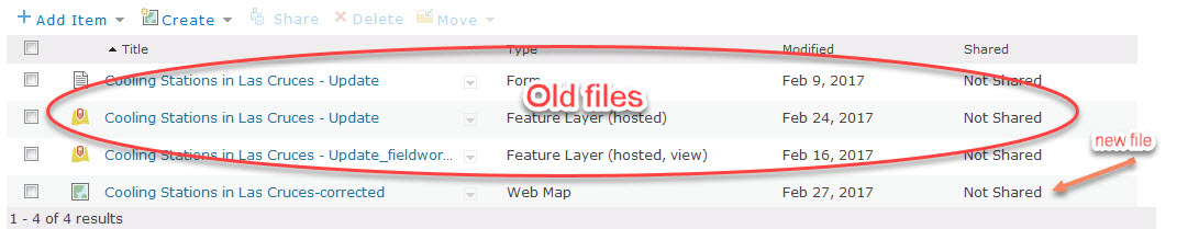 old files with new updated file